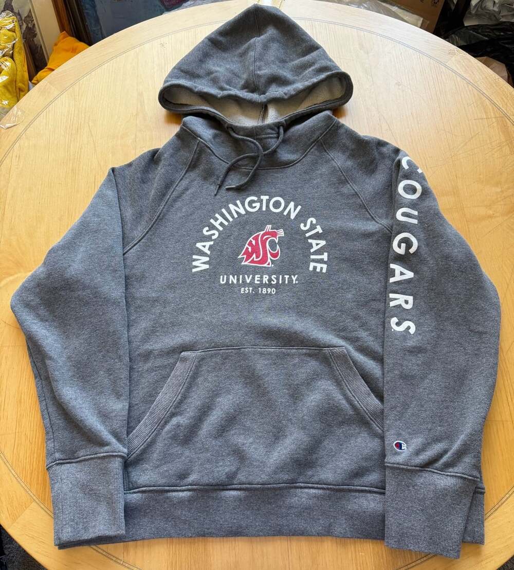 Champion Washington State Cougars Hoodie Size XL Gray